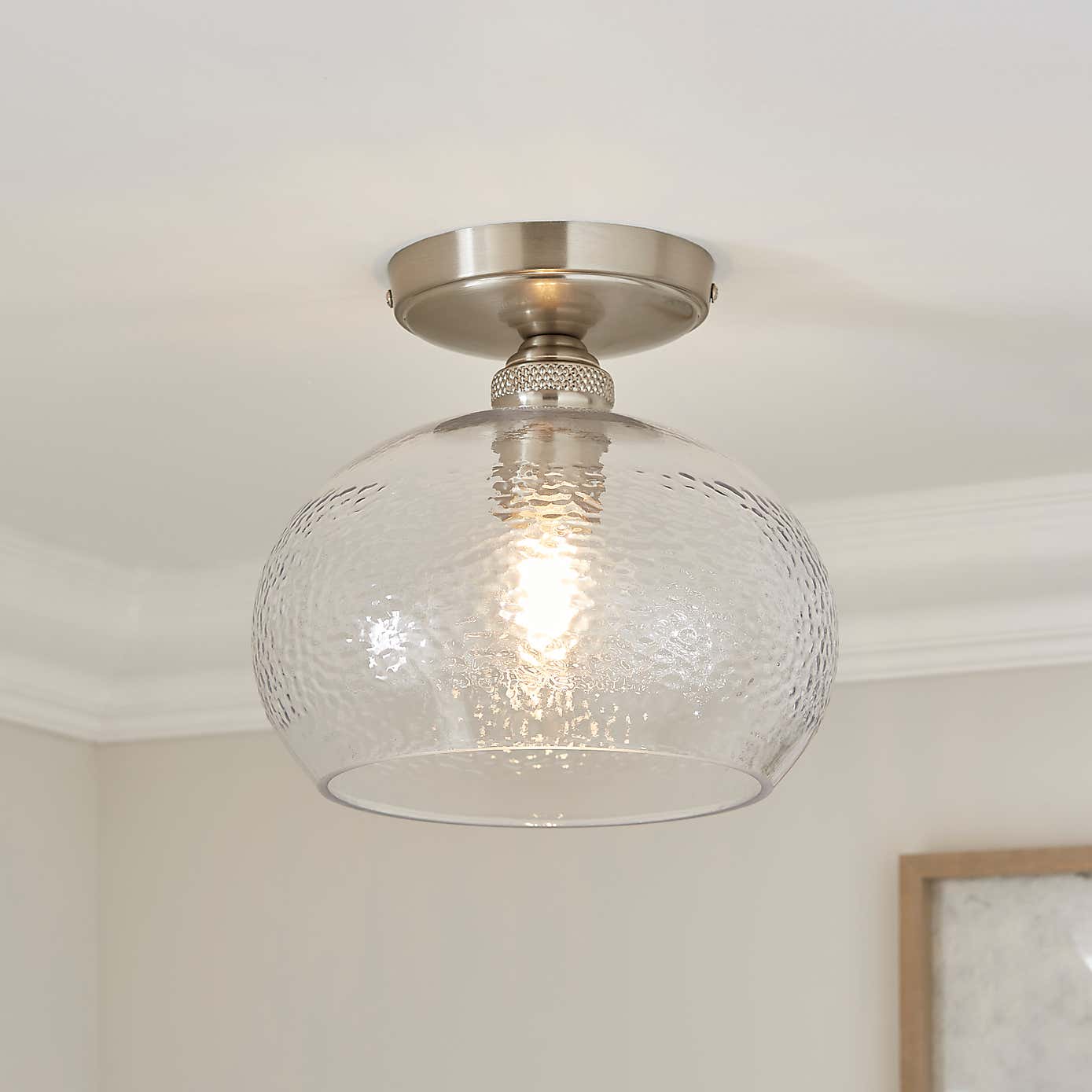 Hemsby Mid Century Flush Ceiling Light