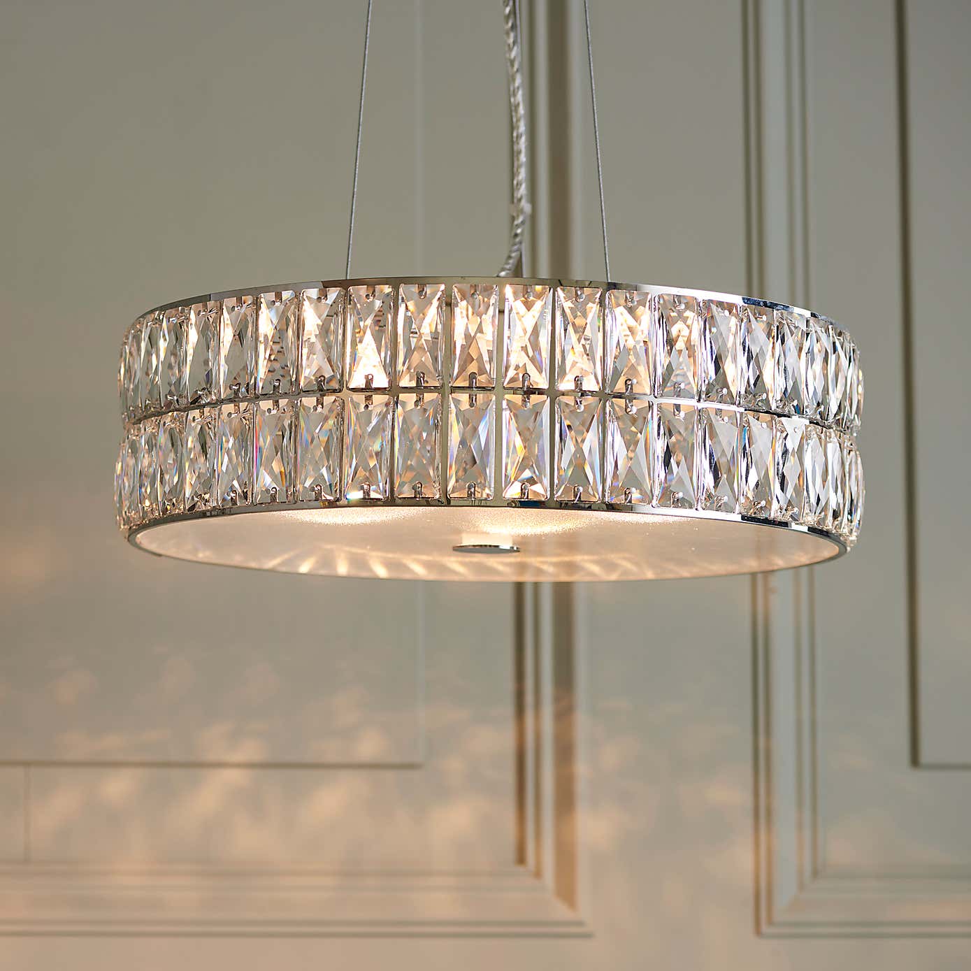 Crystal Armoury Integrated LED Pendant Fitting 48cm