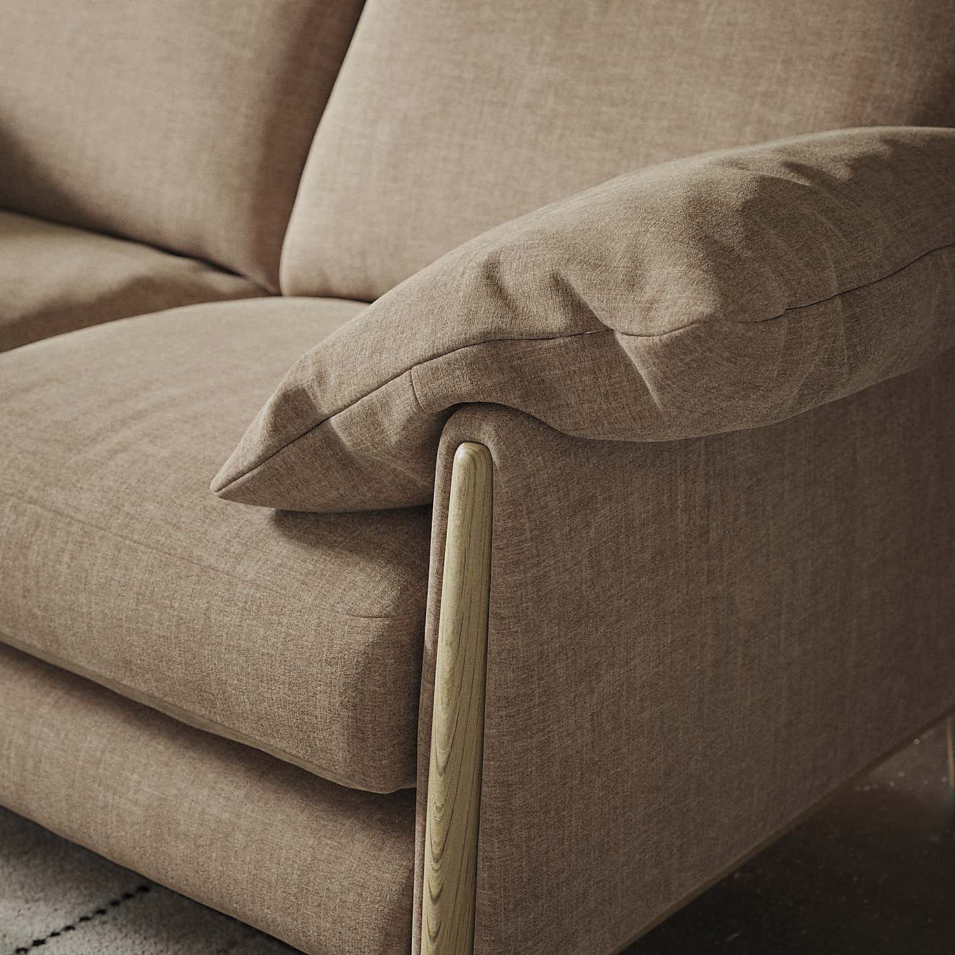 Hector Tonal Plush Chenille 3 Seater Sofa