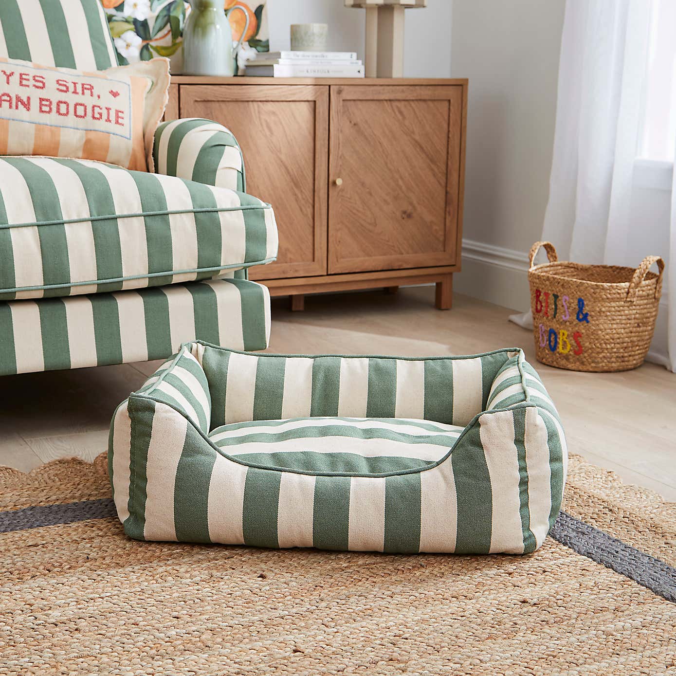 Beatrice Stripe Box Pet Bed
