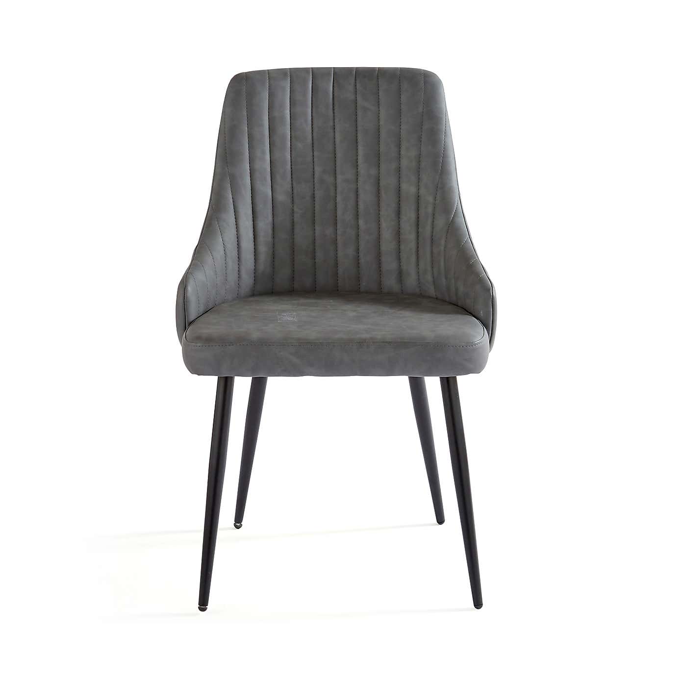 Shea Set of 2 Dining Chairs, Faux Leather