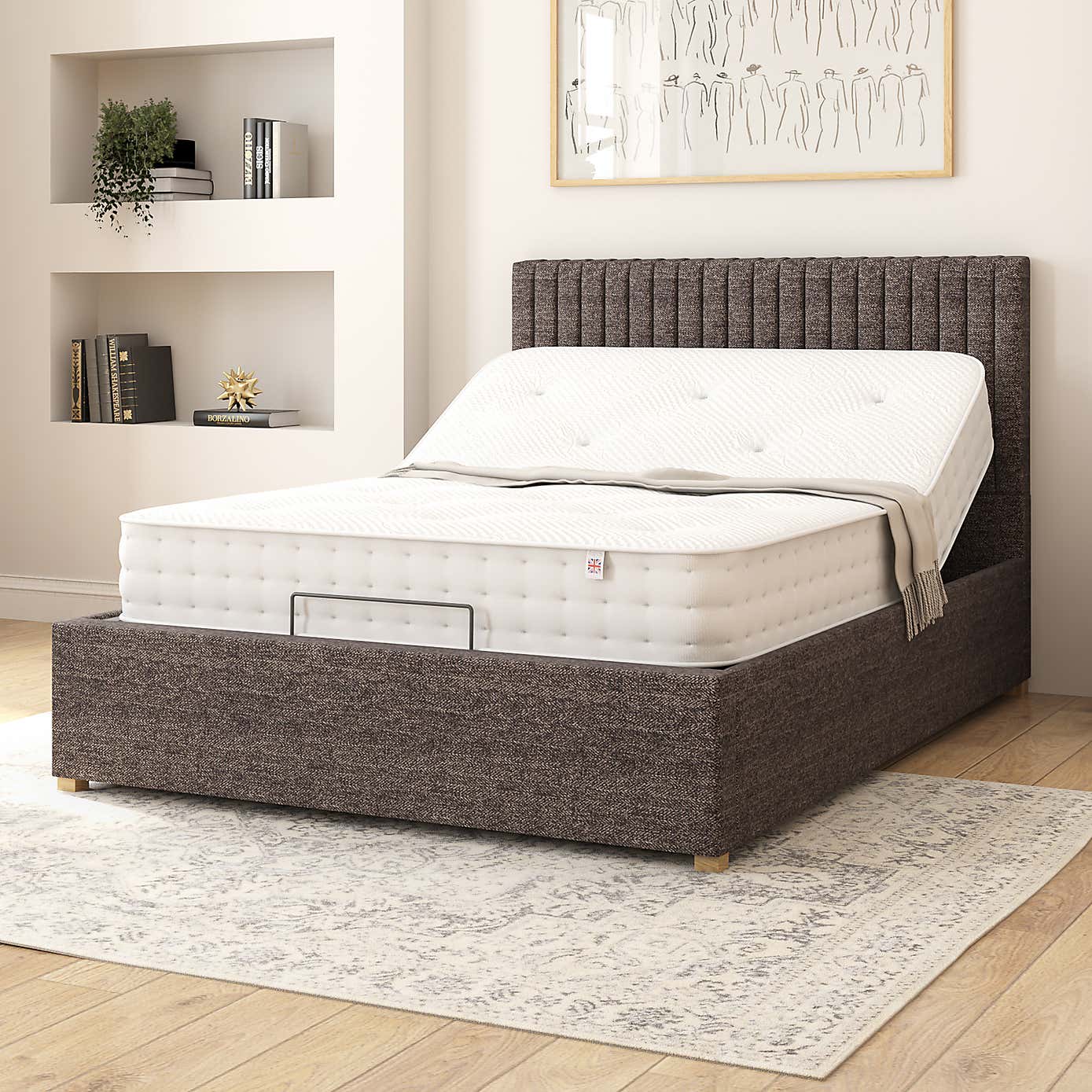 Grant Saxon Twill Adjustable Bed