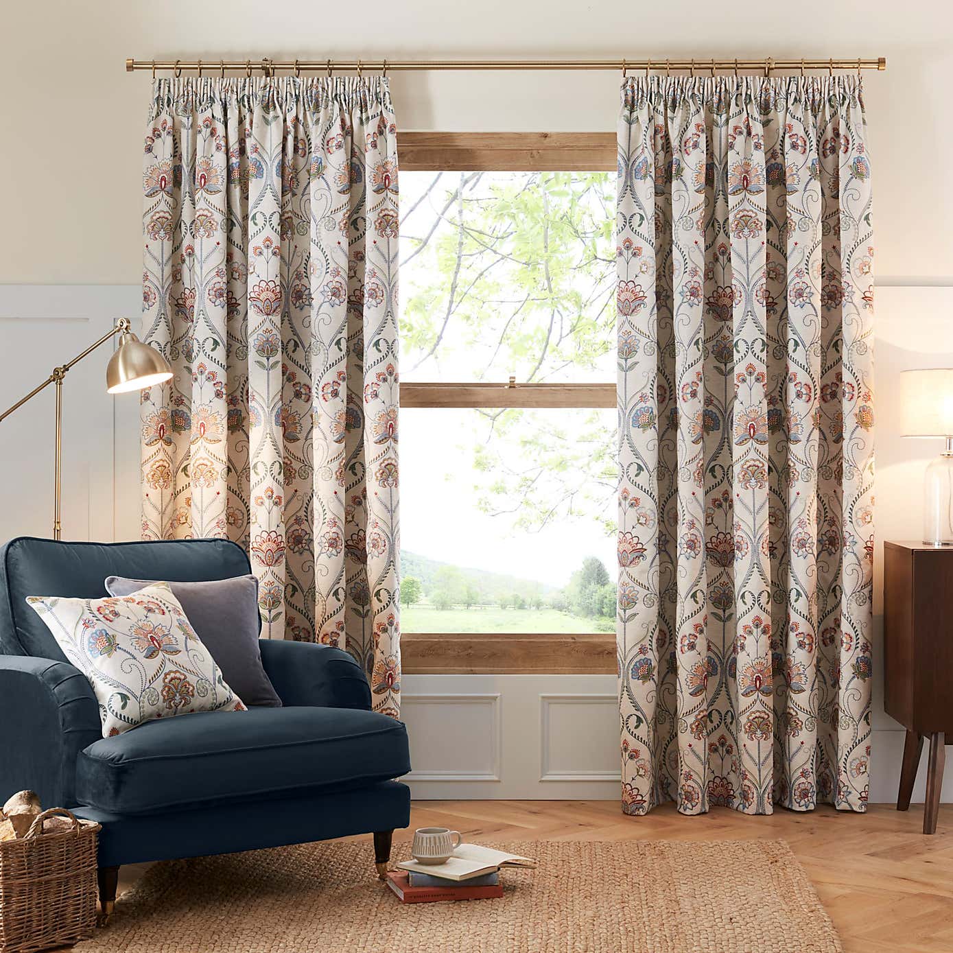 Evelyn Pencil Pleat Curtains