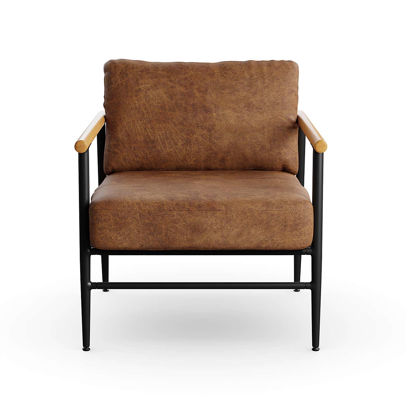 Arbour Faux Leather Industrial Accent Chair