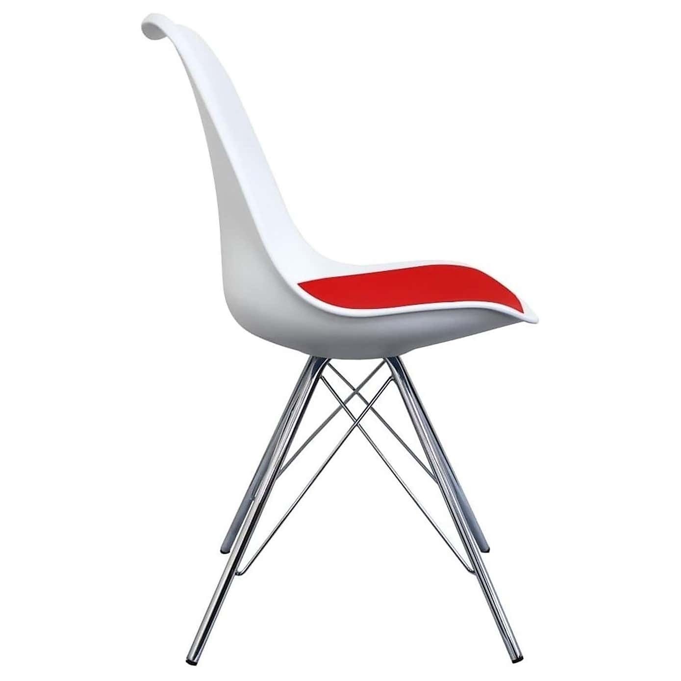 Fusion Living Soho White Plastic Dining Chair