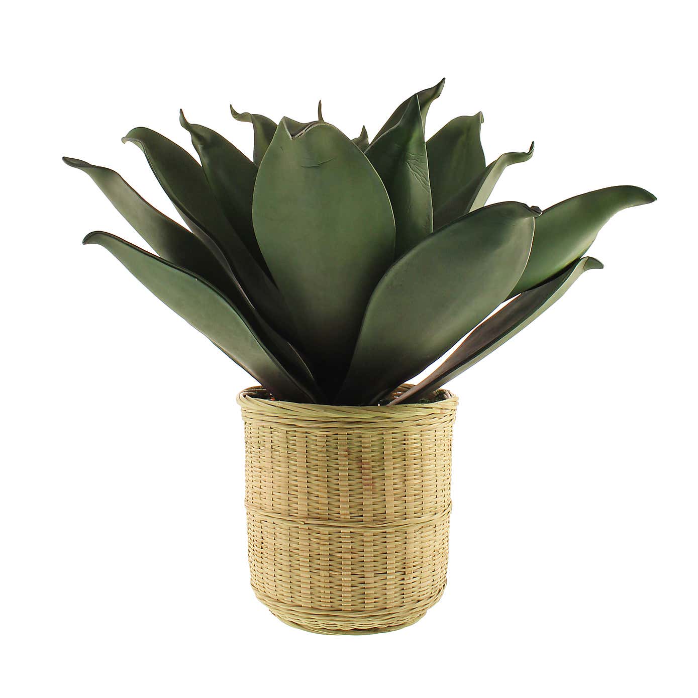 Artificial Agave in Bamboo Plant Pot
