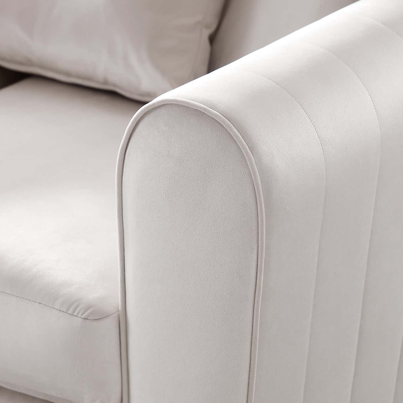 Blake Opulent Velvet Curved Arm Quilted 2 Seater Sofa