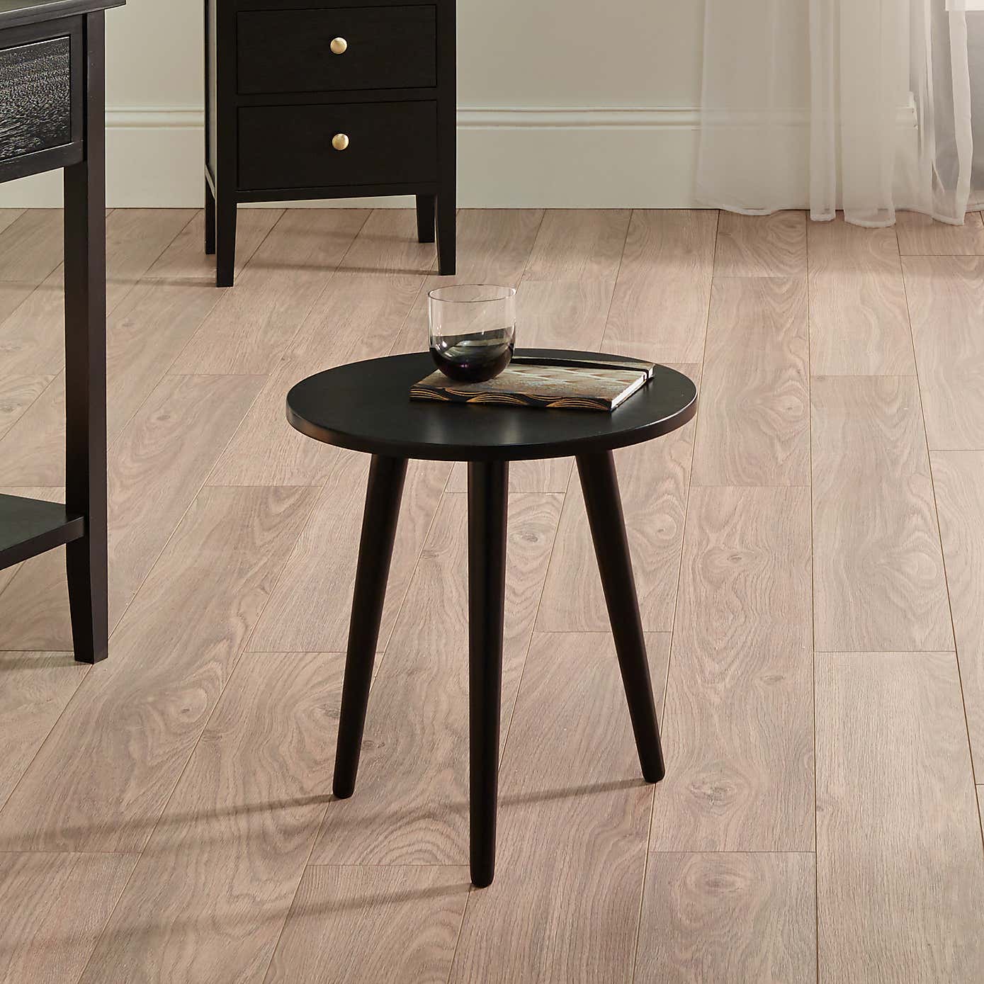 Pacific Chelmsford Side Table, Black Painted Pine