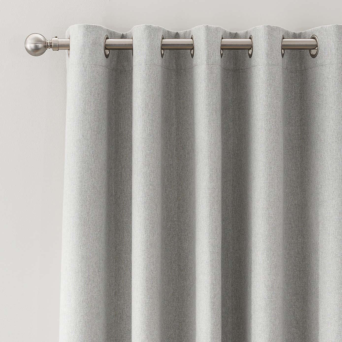 Luna Brushed Blackout Eyelet Door Curtain