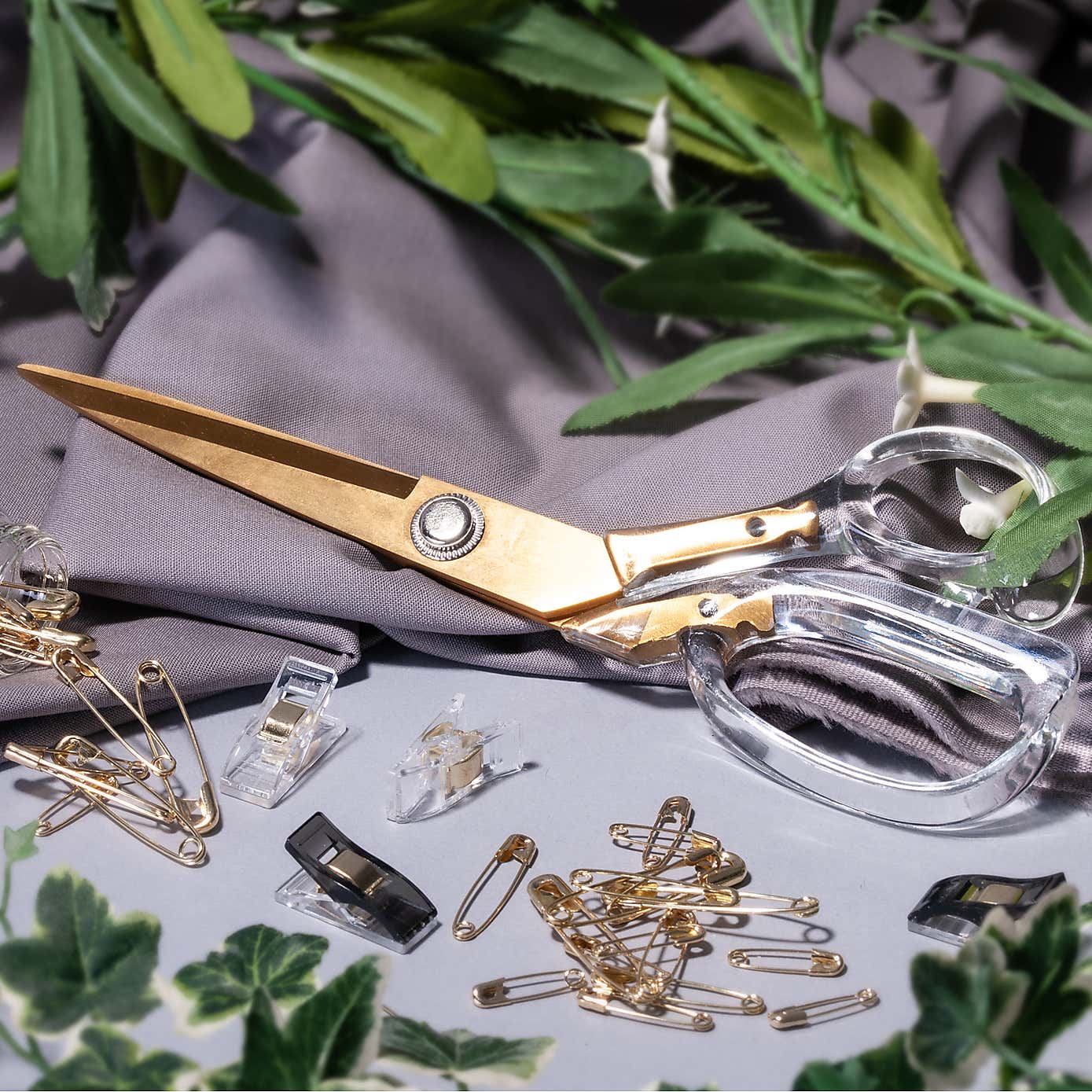 Hemline Gold Brushed Gold Dressmaking Scissors