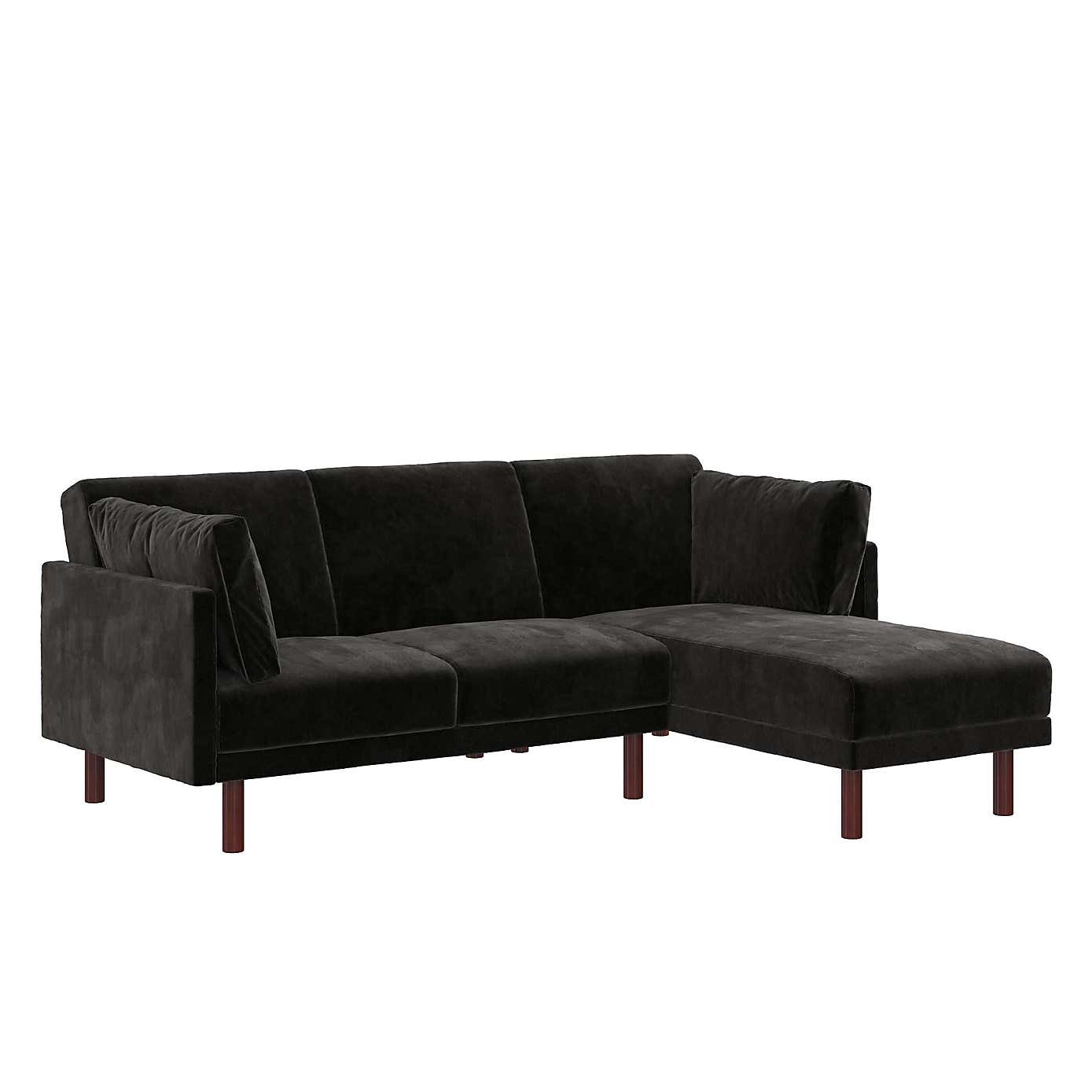Clair Velvet Sprung Seat Sectional Sofa