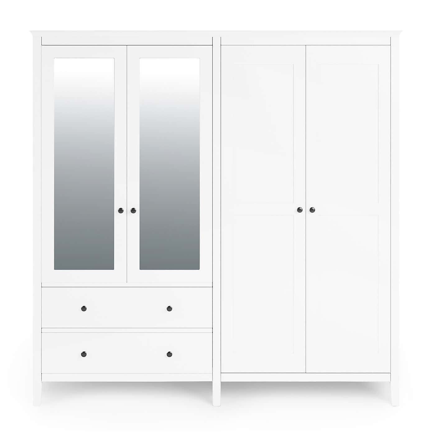Lynton 4 Door Wardrobe White