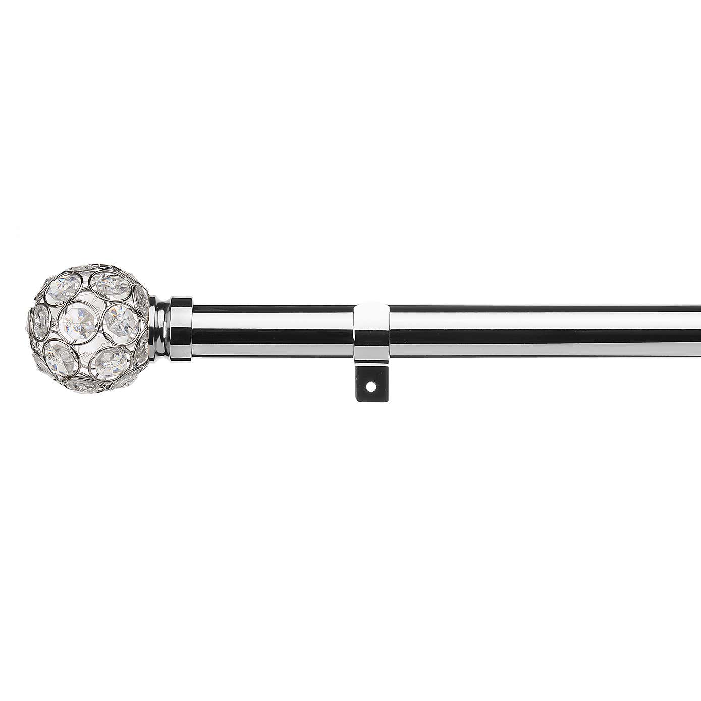 Sphere Chrome Eyelet Curtain Pole Dia. 28mm