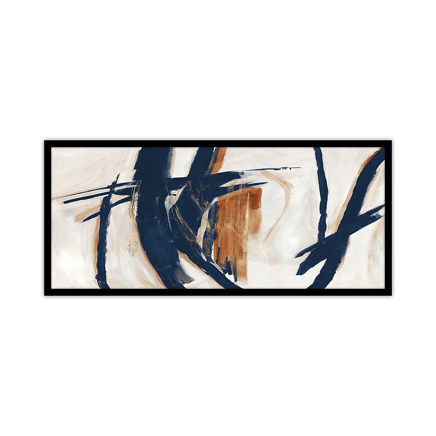 Blue Expressive Abstract Framed Print