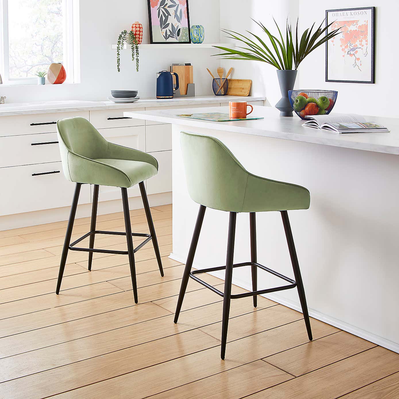 Radleigh Bar Stool, Velvet