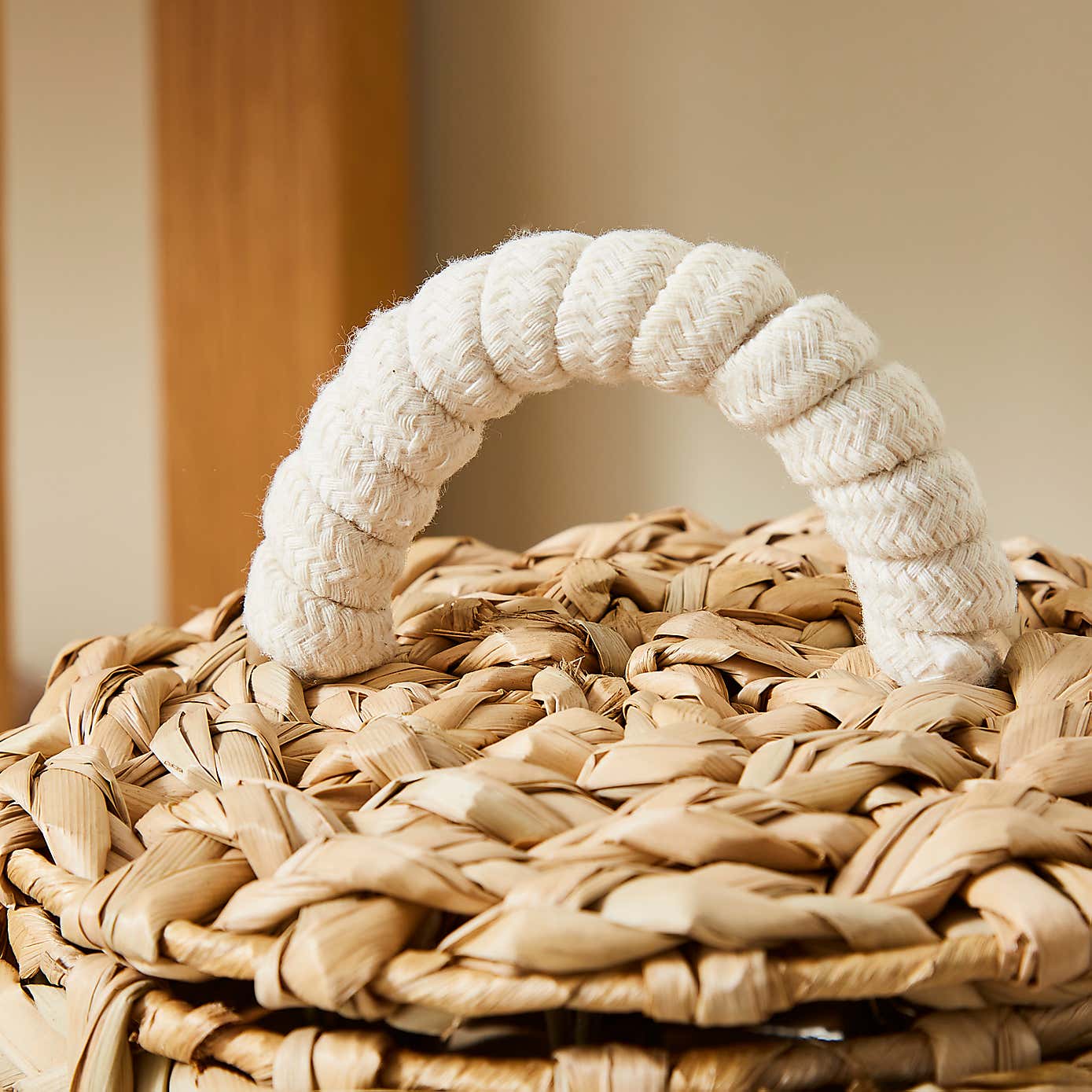 Rope Stripe Toilet Roll Storage Basket