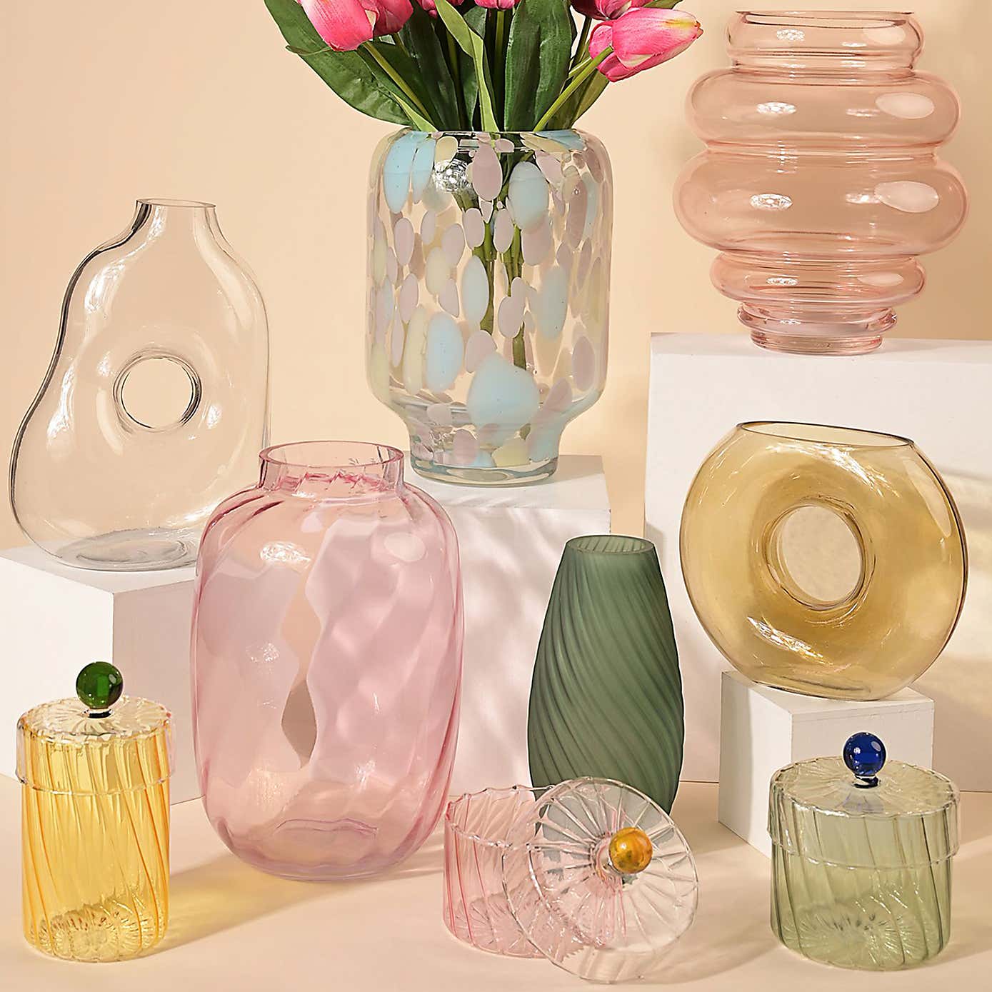 Hestia Handmade Coloured Glass Vase