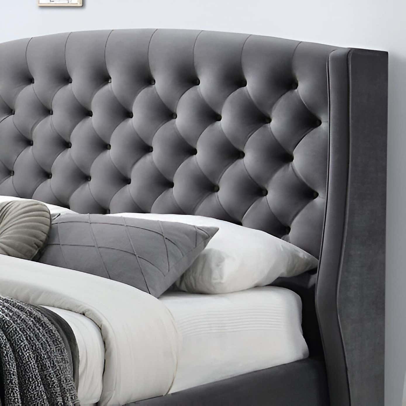 Ambassador Ottoman Bed Frame, Velvet