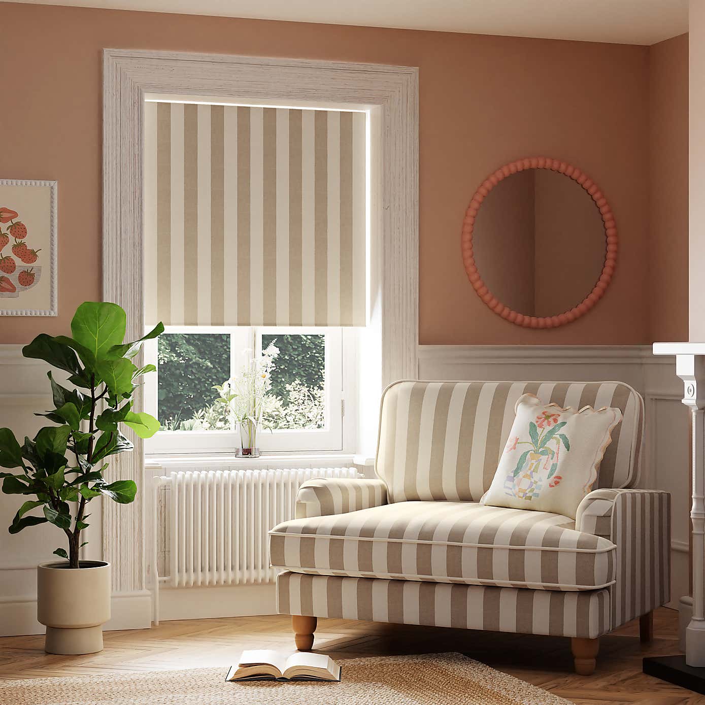 Beatrice Stripe Blackout Roller Blind