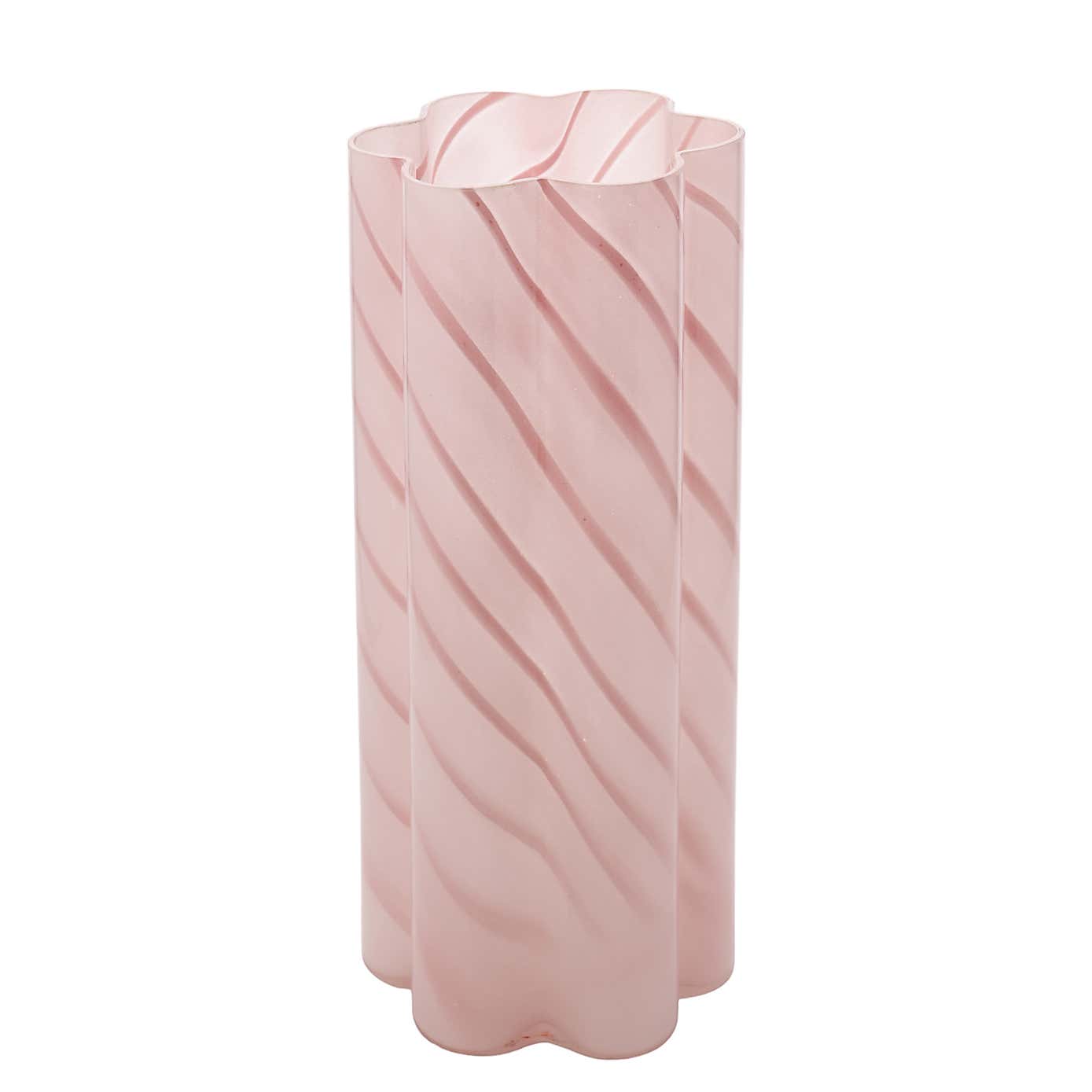 Hestia Pink Swirl Glass Vase