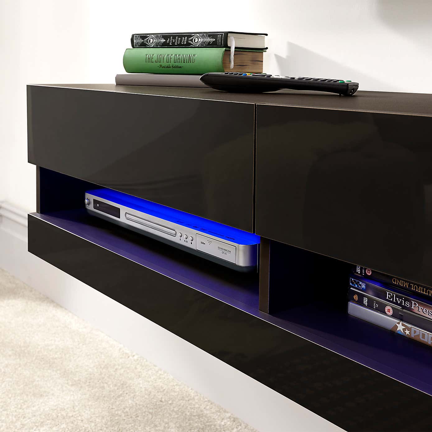 Galicia LED Wide Floating Wall TV Unit for TVs up to 67"