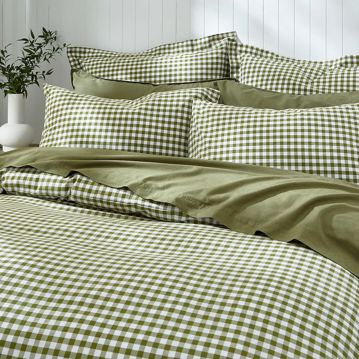 Portloe Woven Gingham Duvet Cover & Pillowcase Set