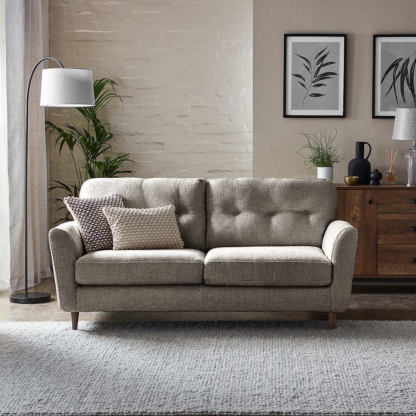 Sven Chunky Chenille 3 Seater Sofa