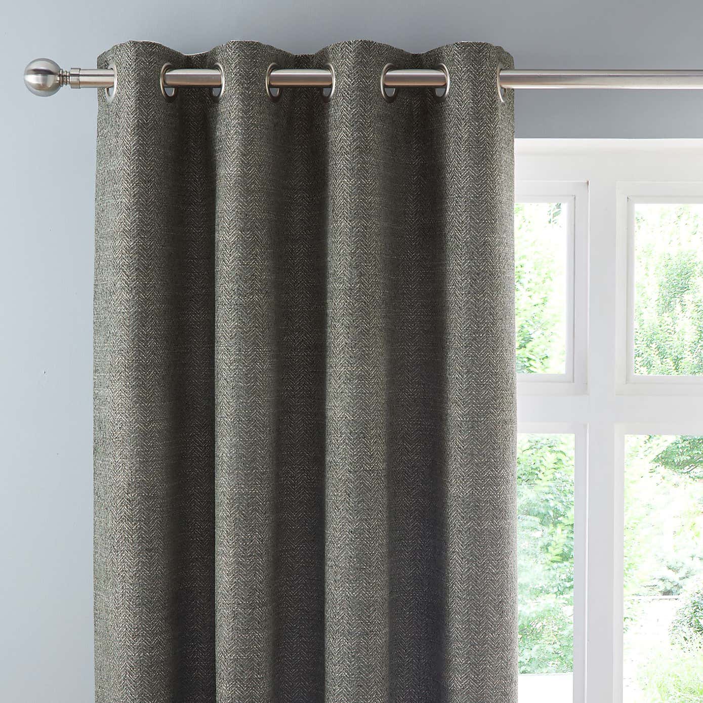 Churchgate Swithland Herringbone Eyelet Curtains