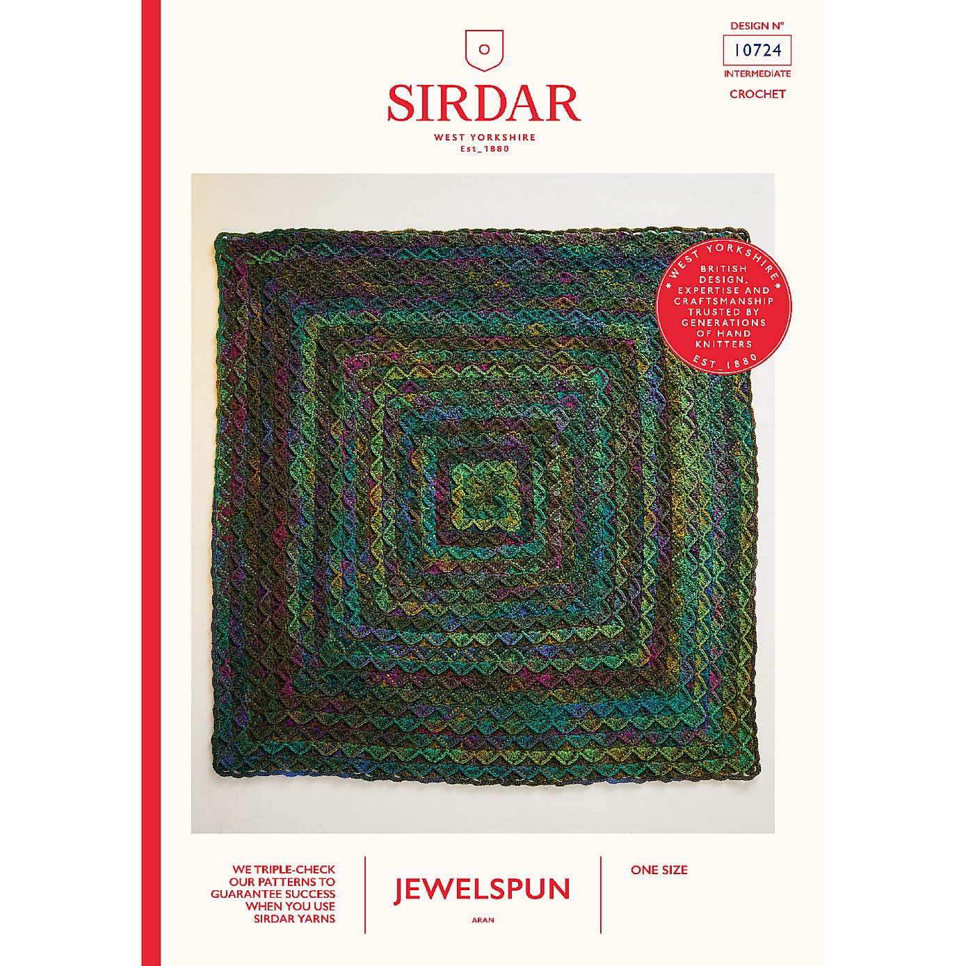 Jewelspun Aran Ornamentals Blanket Crochet Pattern Leaflet