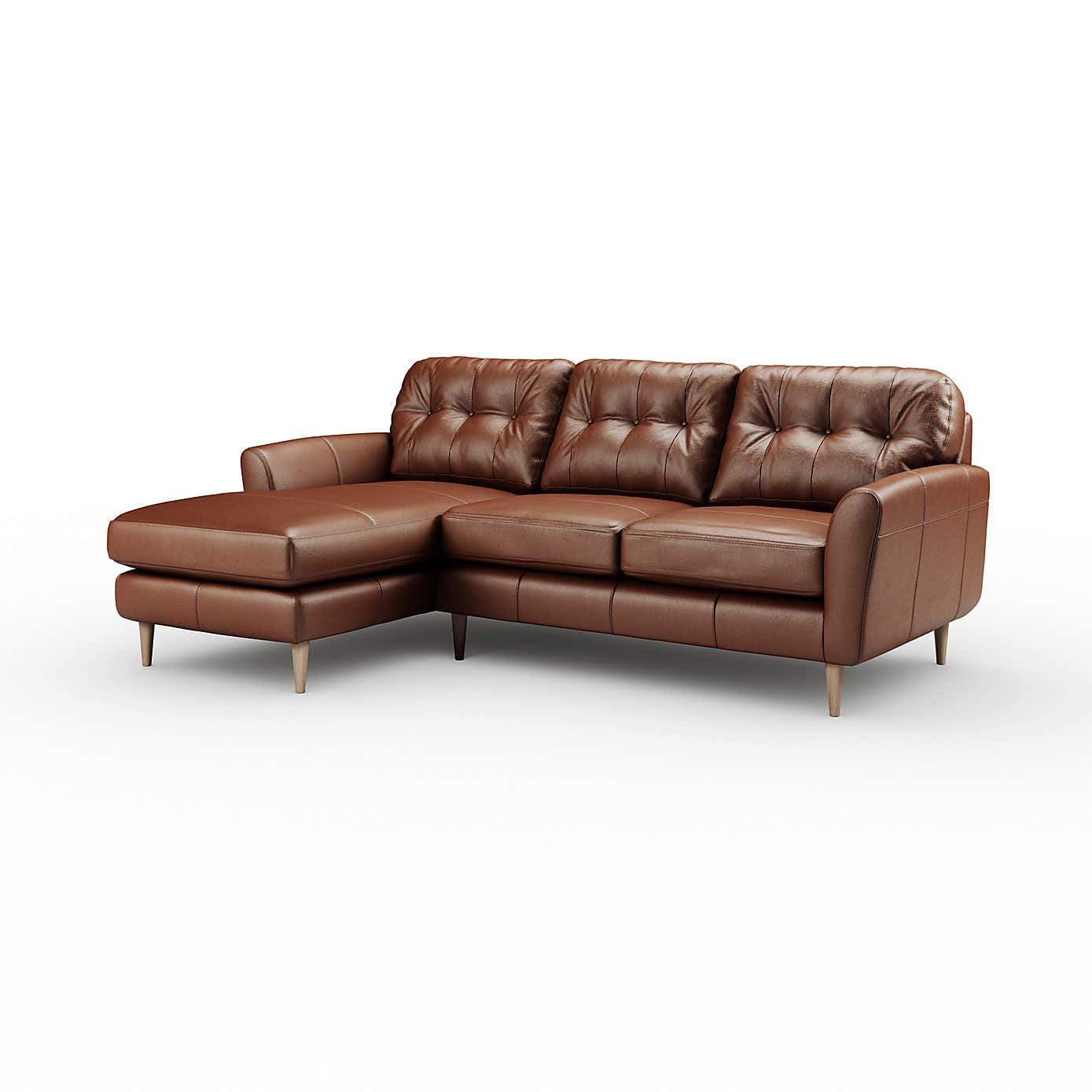 Sven Vintage Leather Large Corner Chaise Sofa