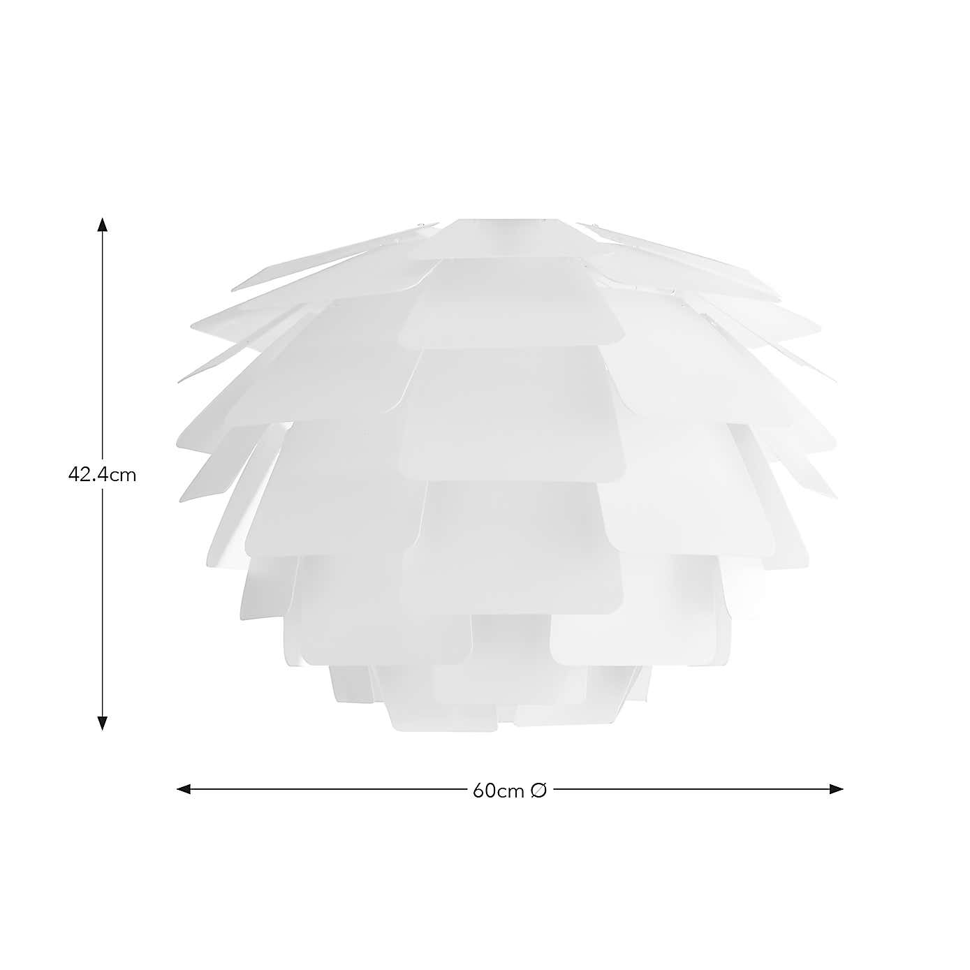 Elements Kerr Easy Fit Plastic Pendant Shade