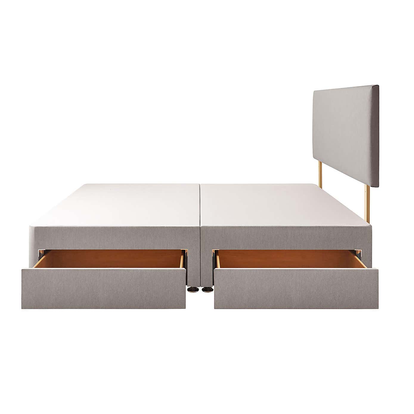 Silentnight 2 Drawer Divan Bed With Fabric Paris Headboard