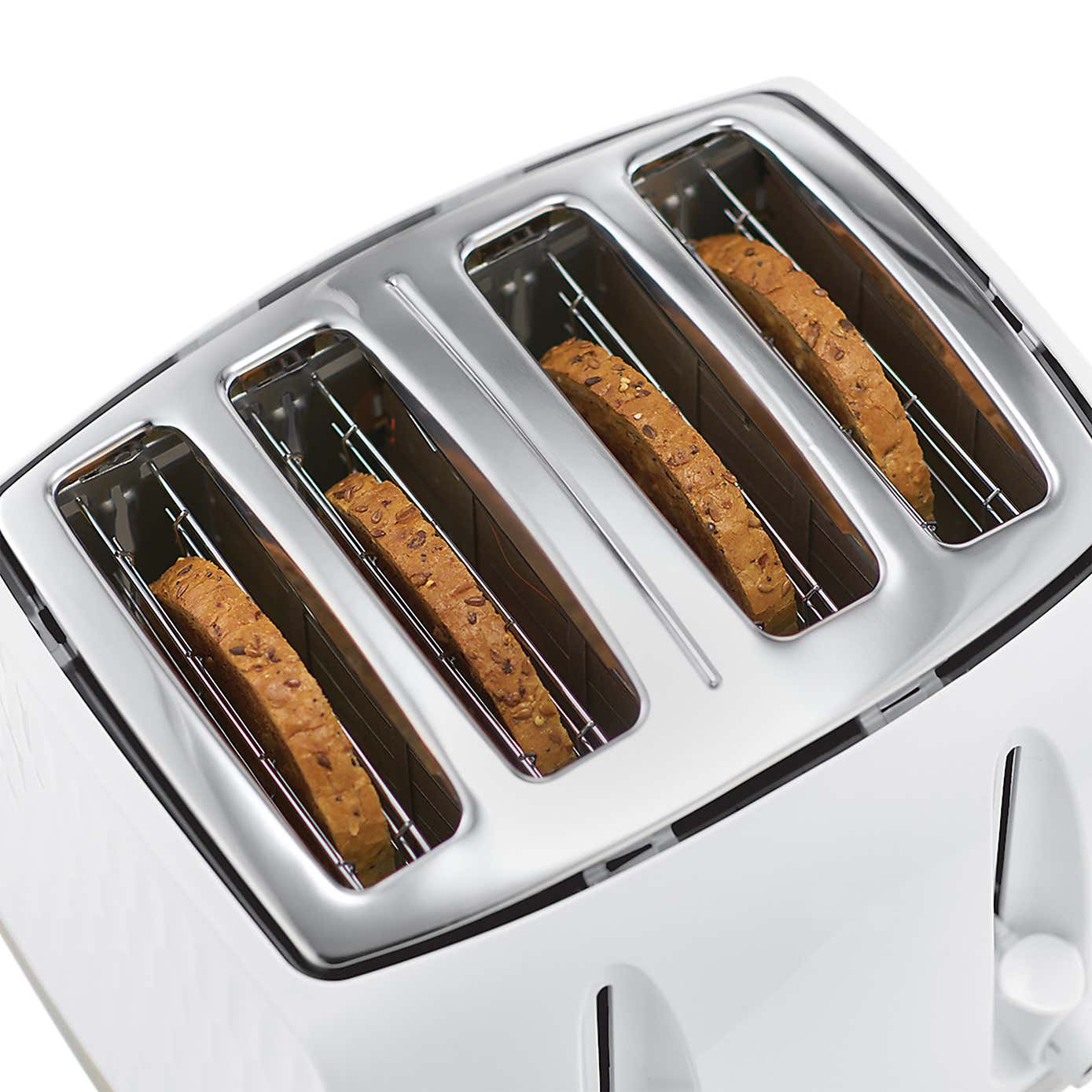 Russell Hobbs Honeycomb 4 Slice Toaster White