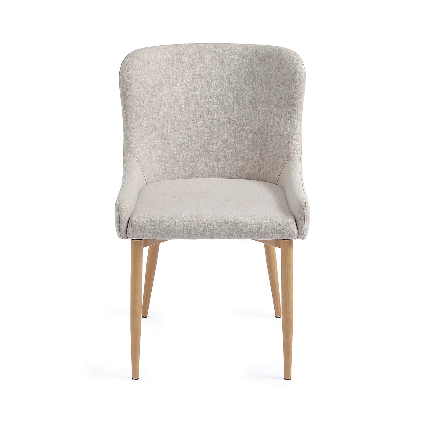 Montreal Set of 2 Dining Chairs, Natural Fabric