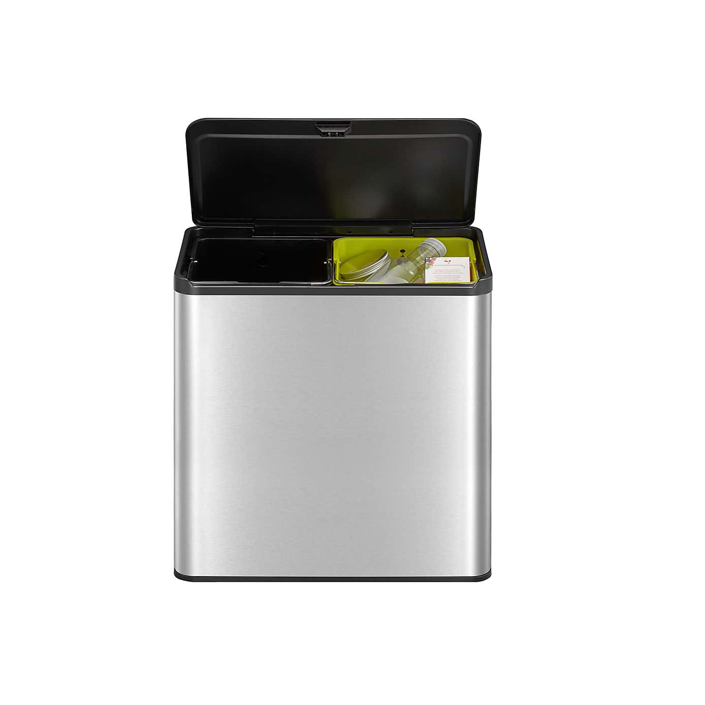 EKO Essential 20/20L Stainless Steel Touch Recycling Bin