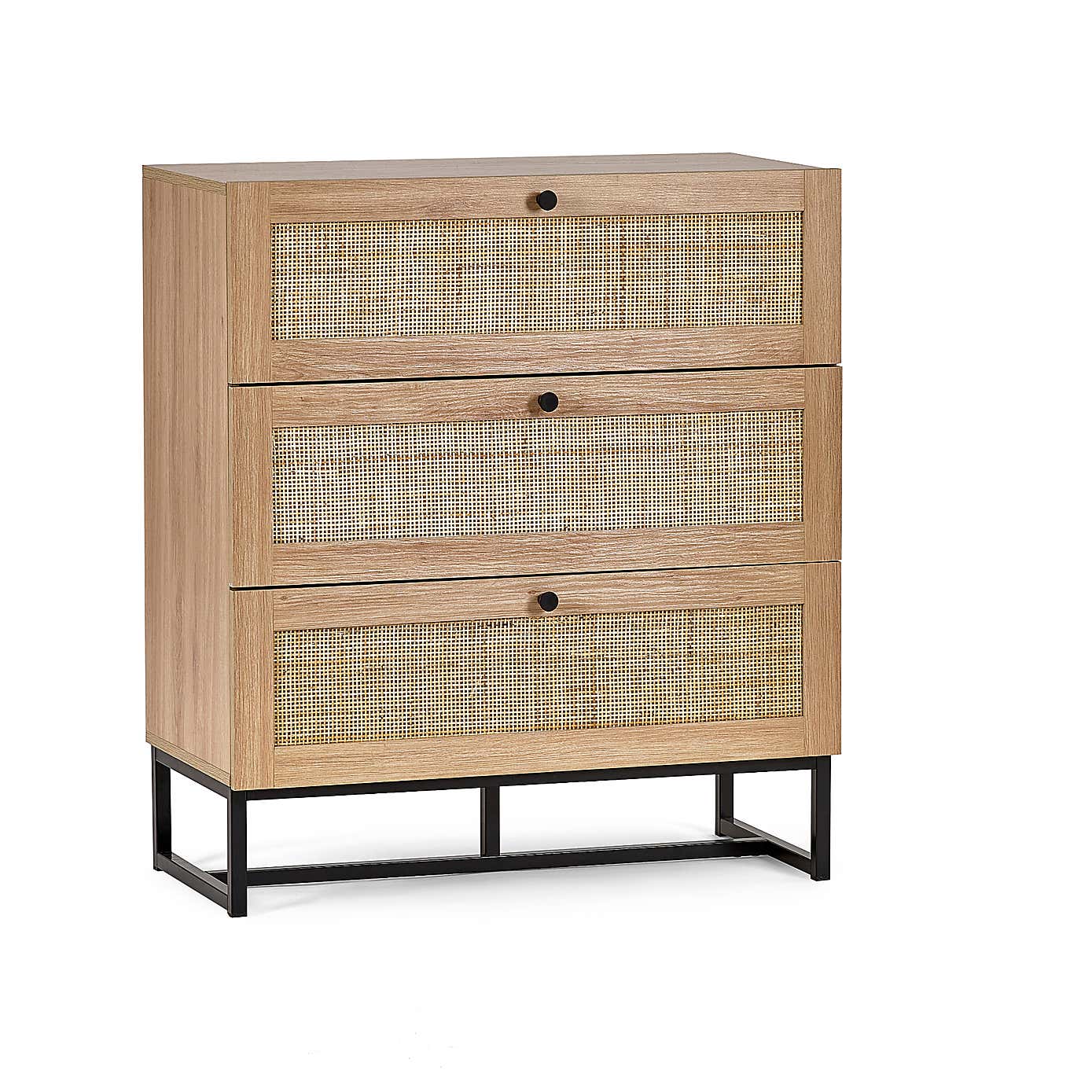 Hollis 3 Drawer Chest, Oak