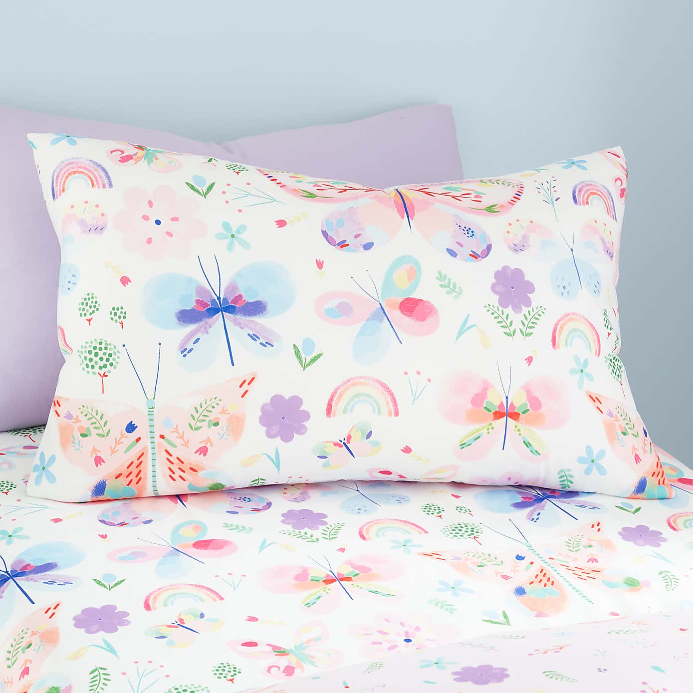 Painted Butterfly Duvet Cover and Pillowcase Set