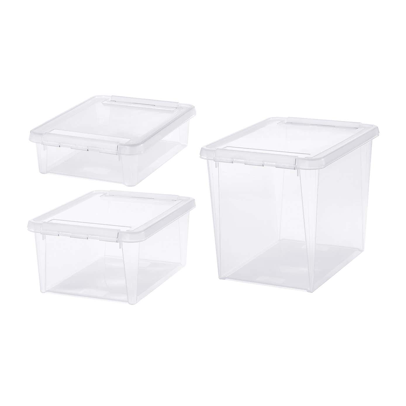 SmartStore Home Bundle Assorted Boxes, Clear