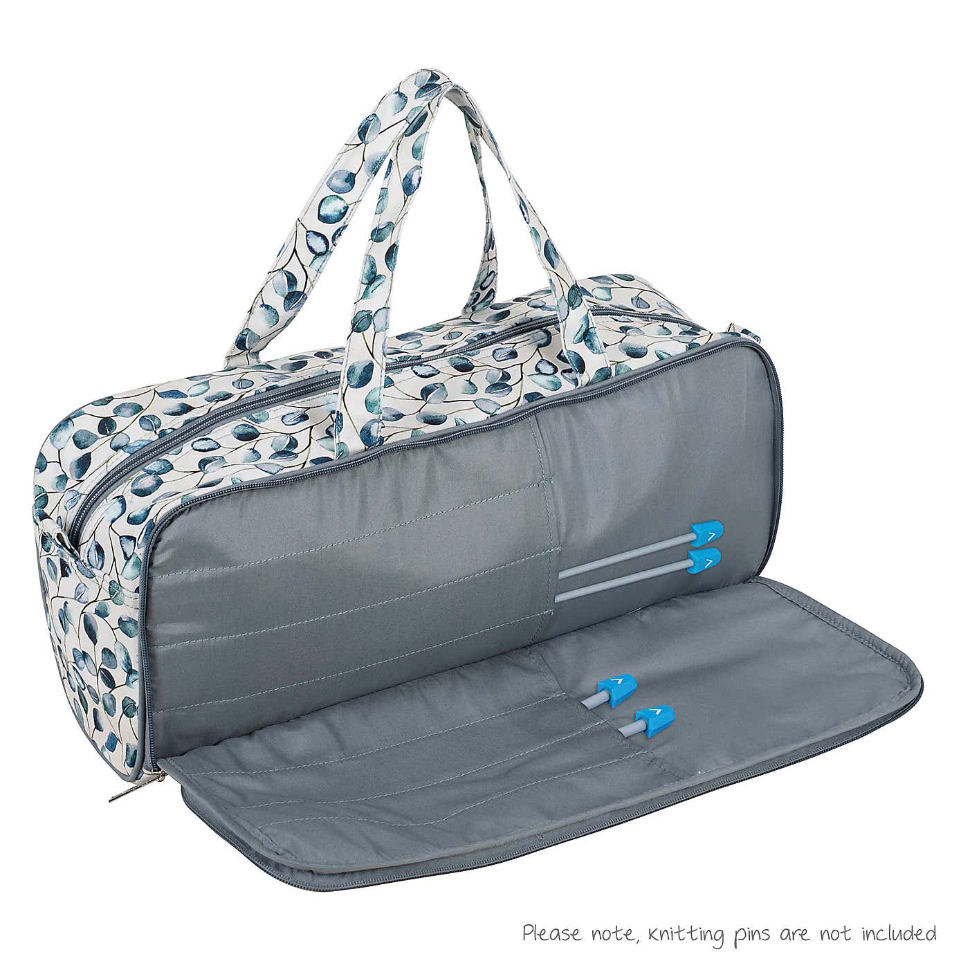 Hobby Gift Botanical Knitting Bag with Pin Case