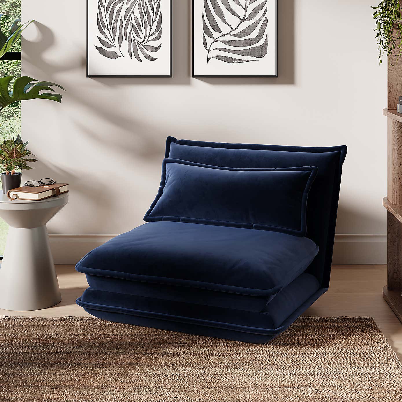 Jackson Velvet Foldable Single Sofa Bed