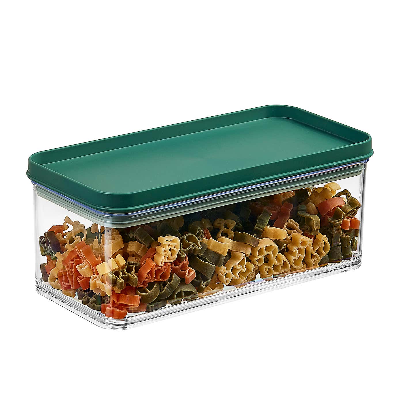 Stackable Dark Green Rectangular Food Storage Container