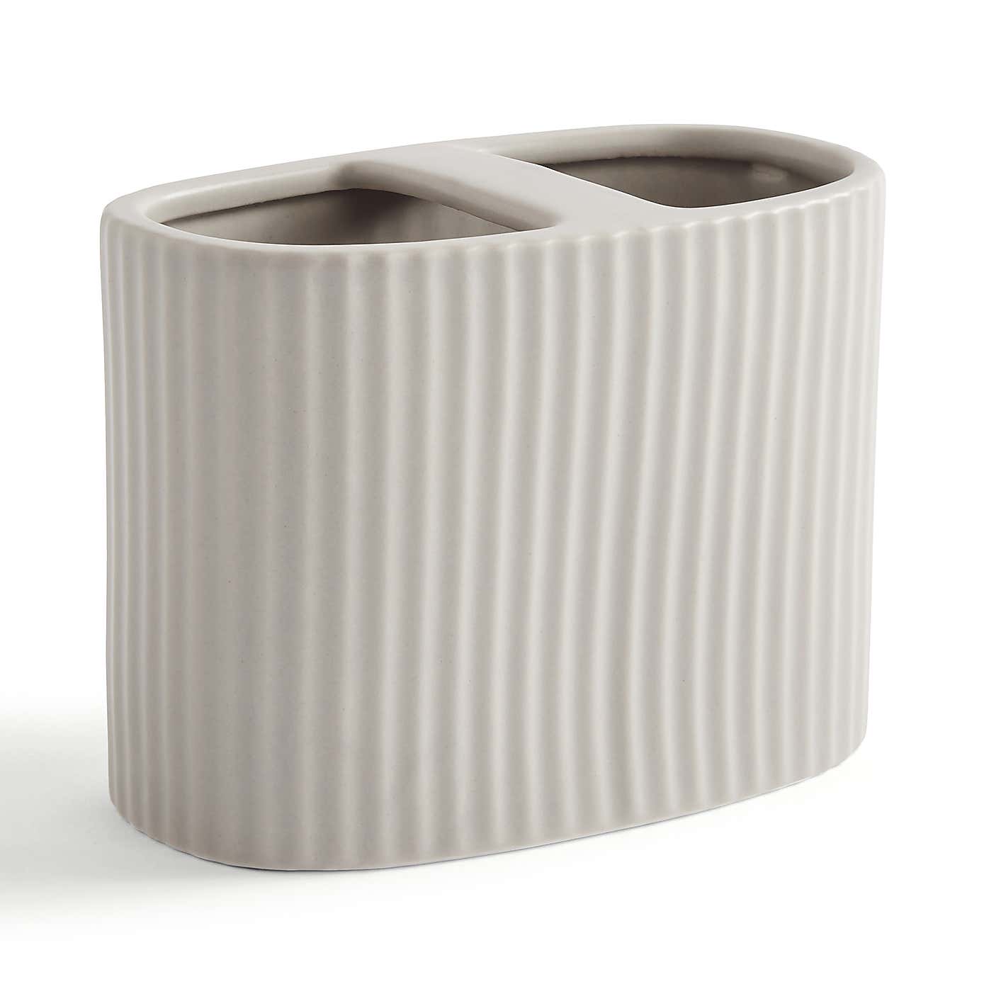 Ribbed Electric Toothbrush Holder