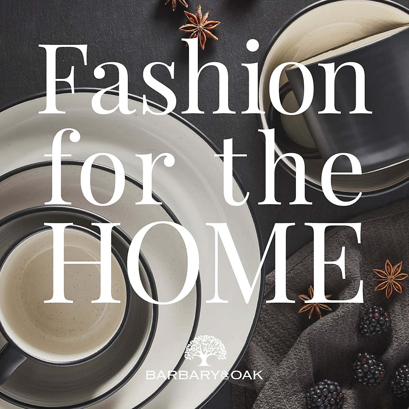 Barbary & Oak Cascade Stoneware 16 Piece Dinner Set