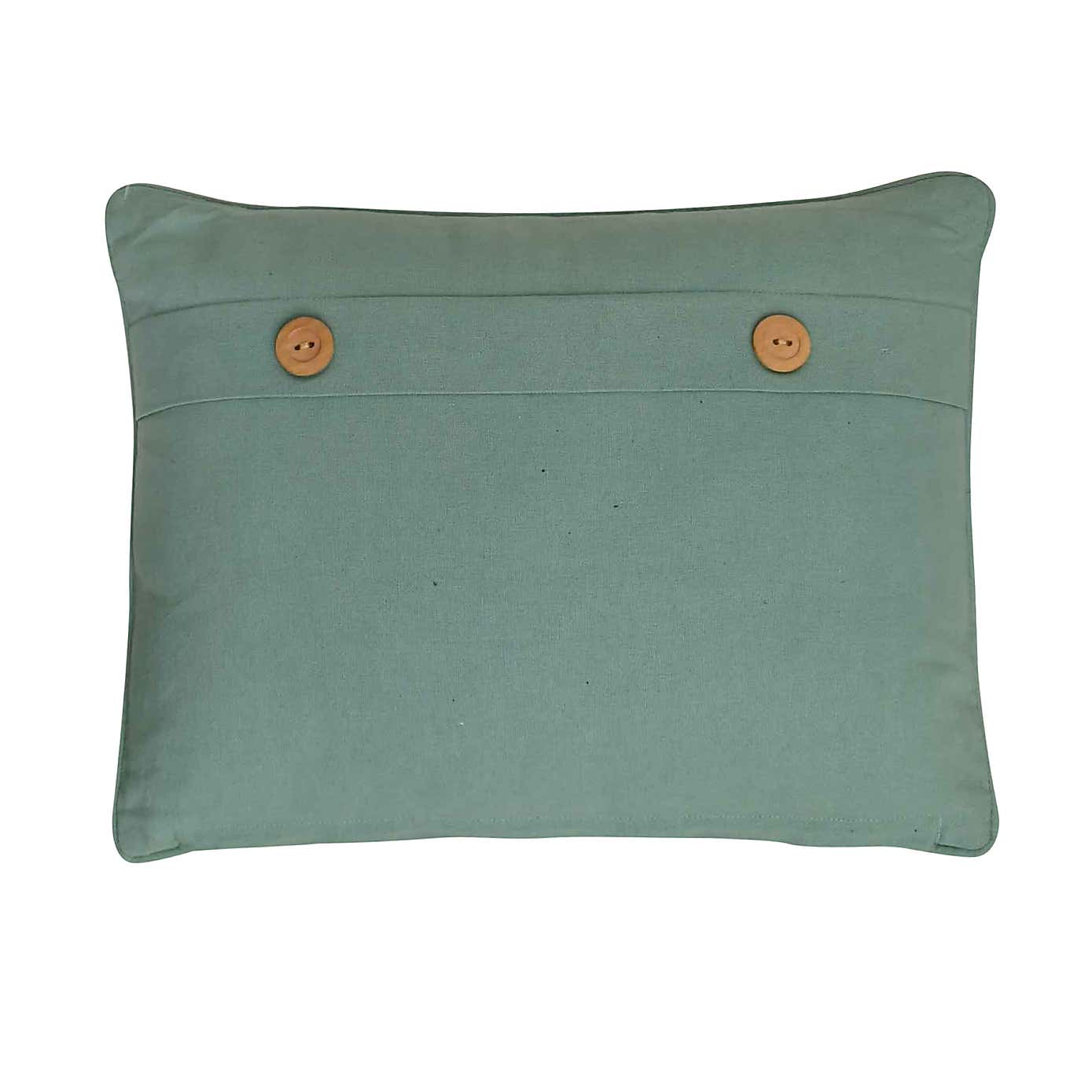 Meg Hawkins Bee Rectangular Cushion with Wooden Buttons
