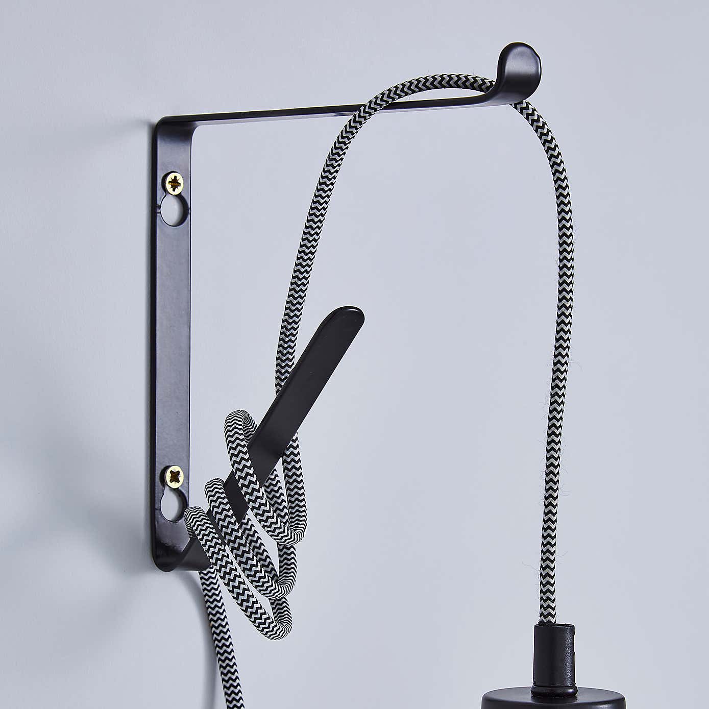 Bradford Plug in Flex Wall Light Set, Black