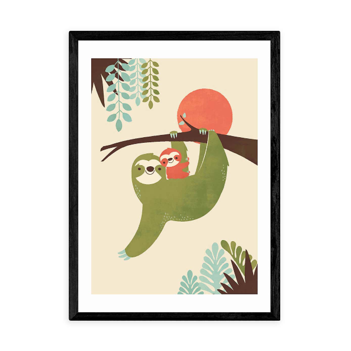 East End Prints Mama Sloth Print