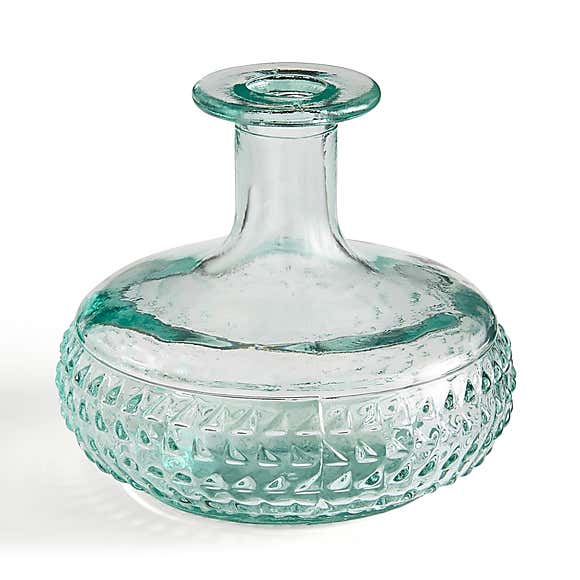 Botella Green Ribbed Glass Vase