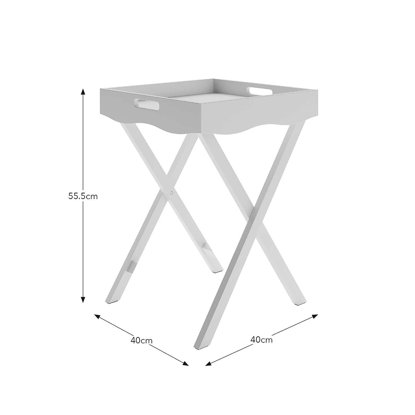 Flossie Scallop Tray Table