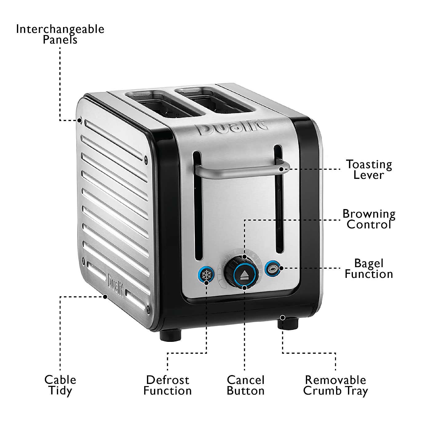 Dualit Architect Stainless Steel 2 Slot Toaster