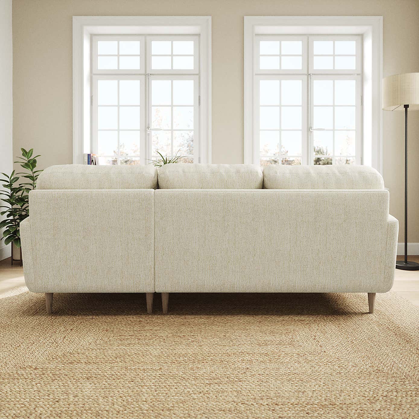 Sven Chunky Chenille Large Corner Chaise Sofa
